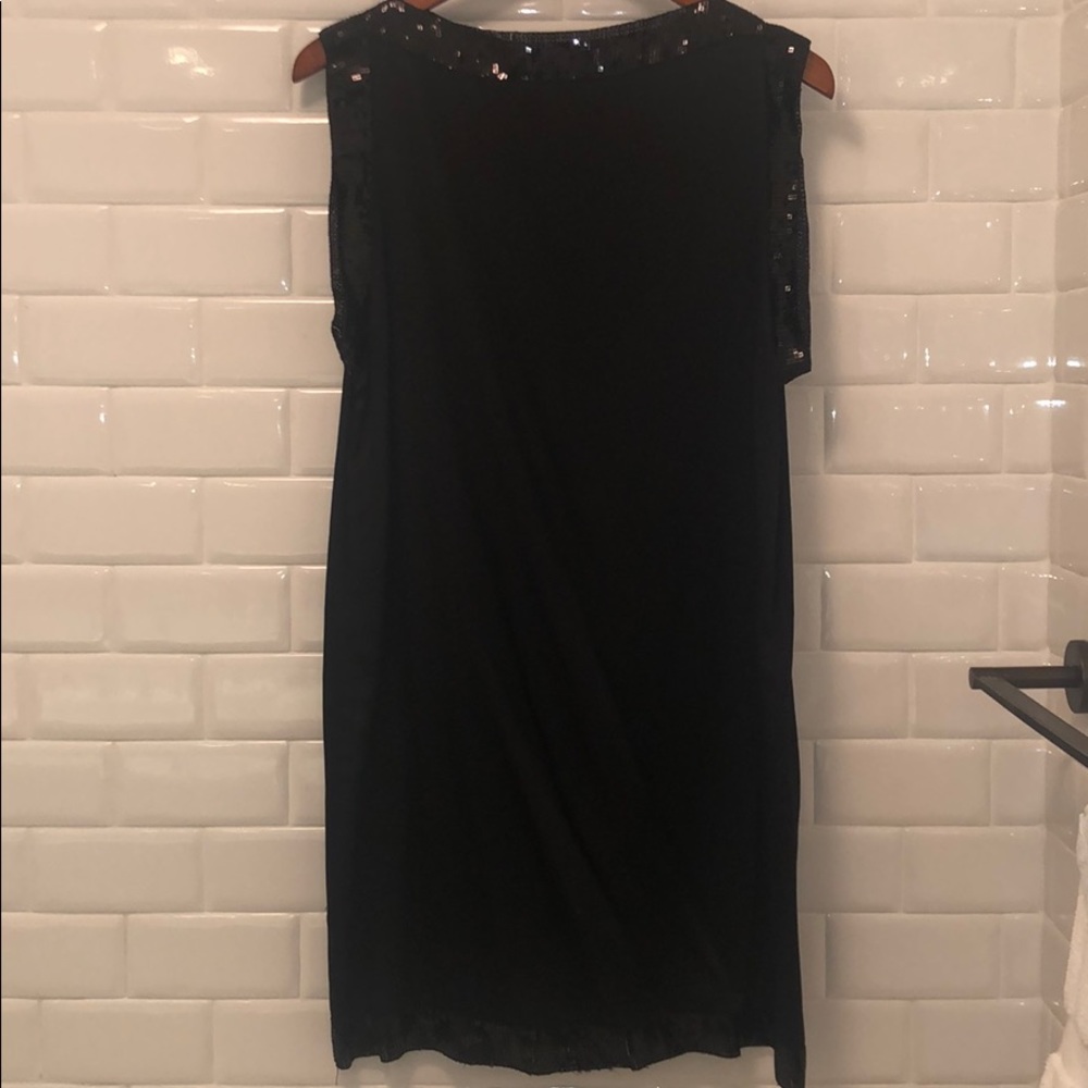 Black silk dress
